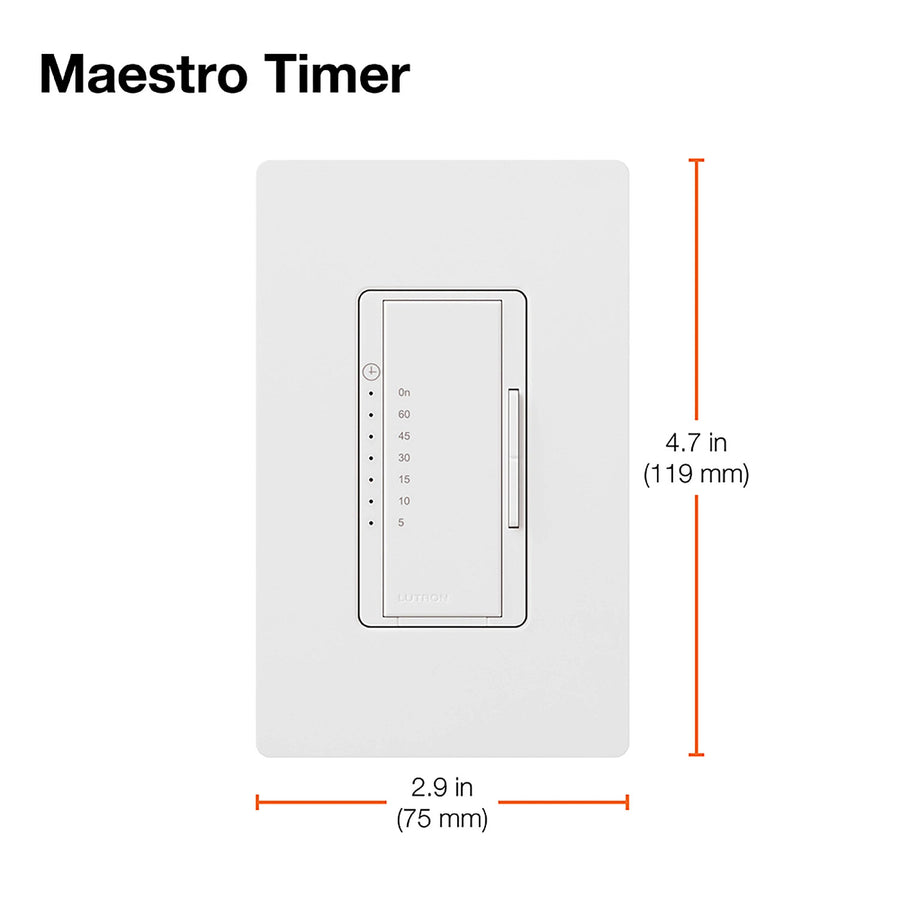 Lutron Maestro Countdown Timer, 5A, Multi-location, Neutral Required, Taupe, MA-T51MN-TP