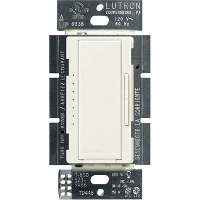 Lutron Maestro LED+ Dimmer Switch, 150W LED, Single Pole/Multi-Location, No Neutral Required,120V, MACL-153M-BI, Biscuit