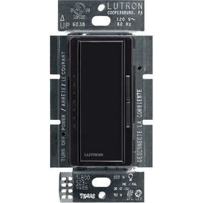 Lutron Maestro LED+ Dimmer Switch, 150W LED, Single Pole/Multi-Location, No Neutral Required,120V, MACL-153M-BL, Black