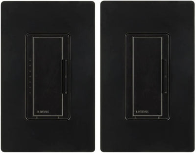 Lutron Maestro LED+ Dimmer Switch, 150W LED, Single Pole/Multi-Location, No Neutral Required,120V, MACL-153M-BL, Black