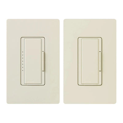 Lutron Maestro LED+ Dimmer Switch, 150W LED, Single Pole/Multi-Location, No Neutral Required,120V, MACL-153M-LA, Light Almond