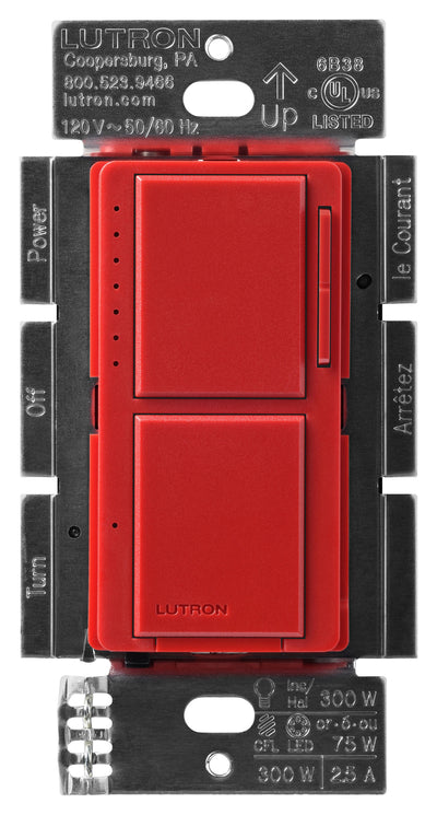 Lutron Maestro LED+ Dual Dimmer/Switch, 75W, Dimmable, Heat, MACL-L3S25-HT
