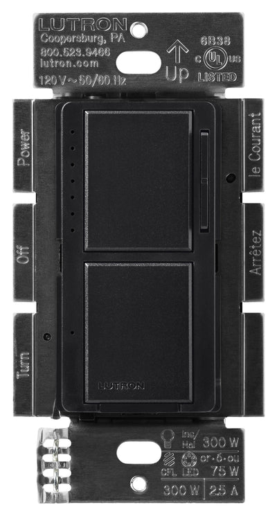 Lutron Maestro LED+ Dual Dimmer/Switch, 75W, Dimmable, Mocha, MACL-L3S25-MN