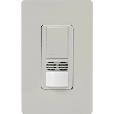 Lutron Maestro Dual-Tech Motion Sensor Switch, Vacancy Only, 6A, 120-277V, Single Pole/3-Way, Neutral Required, MS-B102-V-PD, Palladium