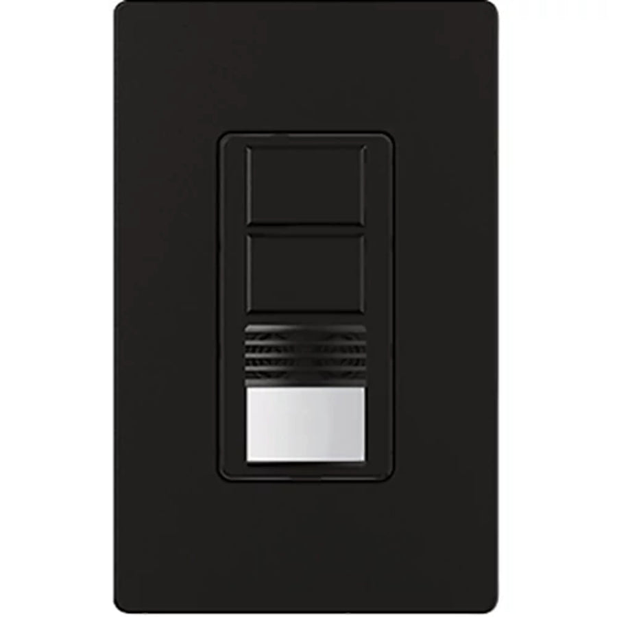 Lutron Maestro Dual Circuit Dual-Tech Motion Sensor Switch, 6A, 120-277V, Single Pole and 3-Way, Neutral Required, MS-B202-MN, Midnight