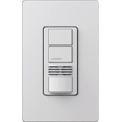 Lutron Maestro Dual Circuit Dual-Tech Motion Sensor Switch, 6A, 120-277V, Single Pole and 3-Way, Neutral Required, MS-B202-PD, Palladium