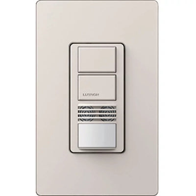 Lutron Maestro Dual Circuit Dual-Tech Motion Sensor Switch, 6A, 120-277V, Single Pole and 3-Way, Neutral Required, MS-B202-TP, Taupe