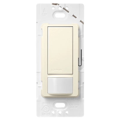 Lutron Maestro Motion Sensor Switch, Ground or Neutral Required, 2A Lighting, 120V, Single Pole, MS-OPS2-BI, Biscuit