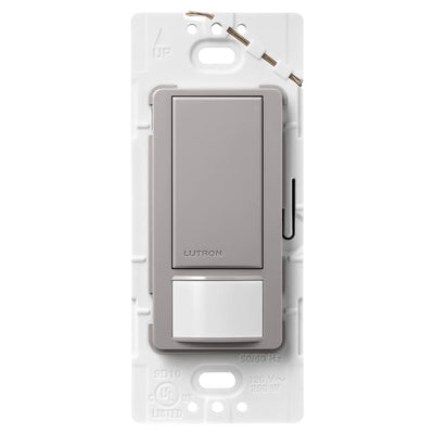 Lutron Maestro Motion Sensor Switch, Ground or Neutral Required, 2A Lighting, 120V, Single Pole, MS-OPS2-GR, Gray