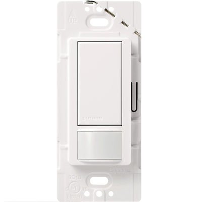 Lutron Maestro Motion Sensor Switch, Ground or Neutral Required, 2A Lighting, 120V, Single Pole, MS-OPS2-WH, White