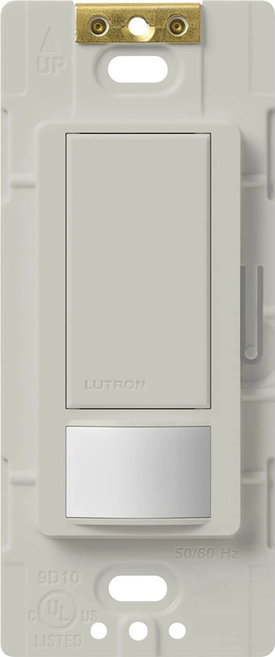 Lutron Maestro Motion Sensor Switch, Ground or Neutral Required, 6A Light, 3A Fan, 120-277V, Single/Multi-Location, MS-OPS6M2-DV-PD, Palladium