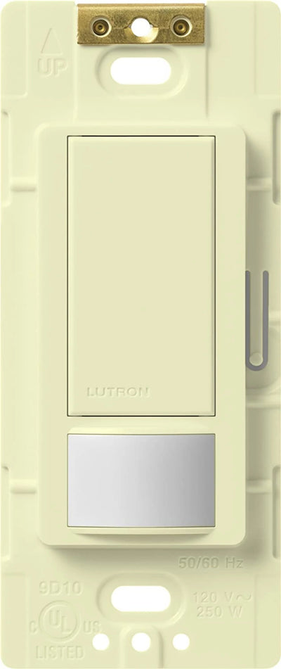 Lutron Maestro Motion Sensor Switch, Vacancy Only, Ground or Neutral Required, 5A Light, 3A Fan, 120V, Single/Multi-Location, MS-VPS5MH-AL, Almond