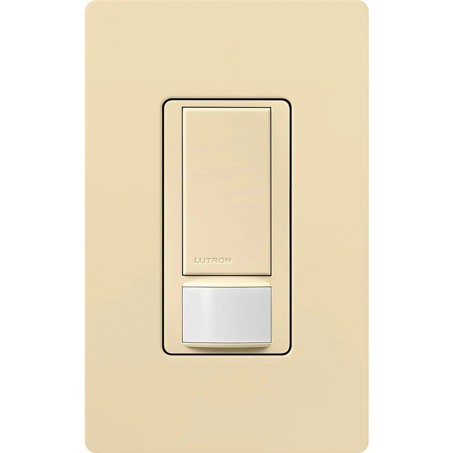 Lutron Maestro Motion Sensor Switch, Vacancy Only, Ground or Neutral Required, 5A Light, 3A Fan, 120V, Single/Multi-Location, MS-VPS5MH-IV, Ivory
