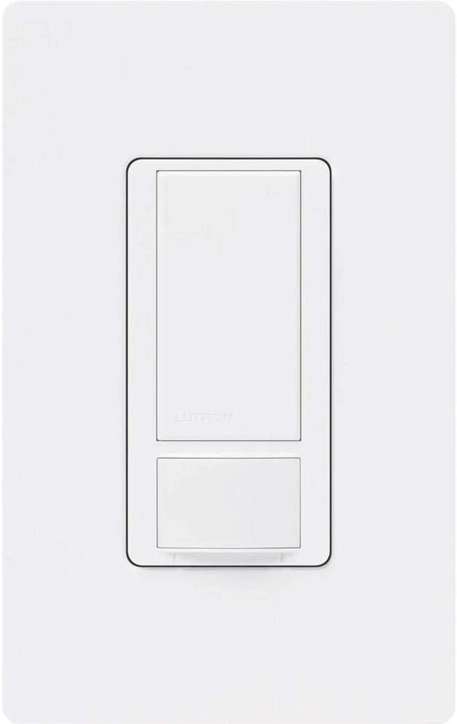 Lutron Maestro Motion Sensor Switch, Vacancy Only, Ground or Neutral Required, 5A Light, 3A Fan, 120V, Single/Multi-Location, MS-VPS5MH-WH, White