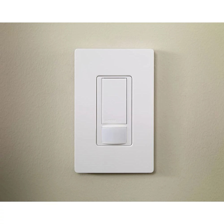 Lutron Maestro Motion Sensor Switch, Vacancy Only, Ground or Neutral Required, 5A Light, 3A Fan, 120V, Single/Multi-Location, MS-VPS5MH-WH, White