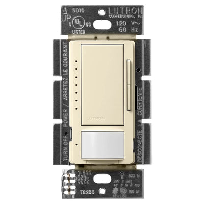 Lutron Maestro LED+ Motion Sensor Dimmer Switch, 150W LED, 120V, Single Pole/Multi-Location, MSCL-OP153M-AL, Almond