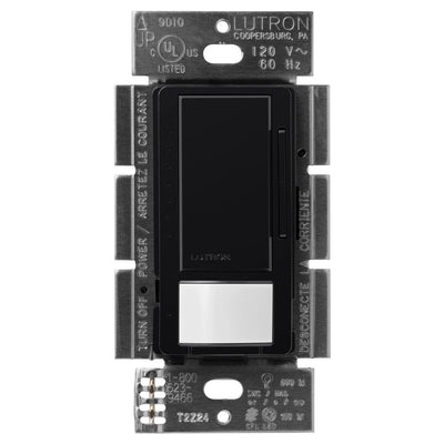 Lutron Maestro LED+ Motion Sensor Dimmer Switch, 150W LED, 120V, Single Pole/Multi-Location, MSCL-OP153M-BL, Black