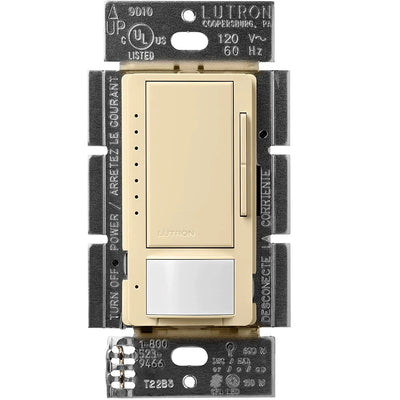 Lutron Maestro LED+ Motion Sensor Dimmer Switch, 150W LED, 120V, Single Pole/Multi-Location, MSCL-OP153M-IV, Ivory