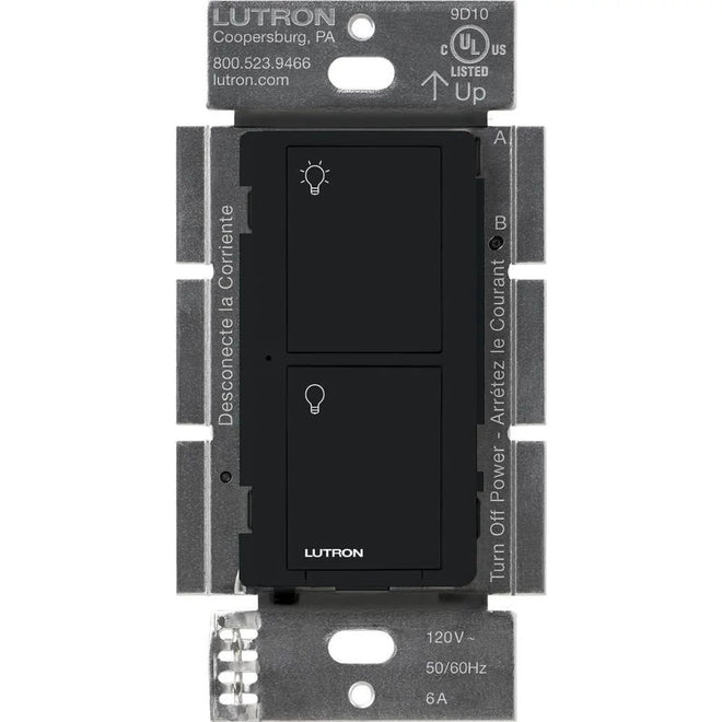 Lutron Caseta PD-6ANS-BL Caseta Wireless 6A In-Wall Neutral Switch, 120v, Black