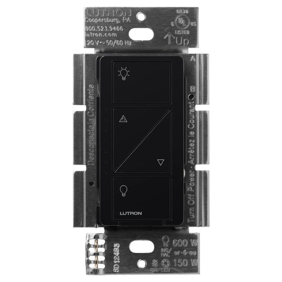 Lutron Caseta Original Smart Dimmer Switch, 150W LED, No Neutral Required, 120V, PD-6WCL-BL, Black
