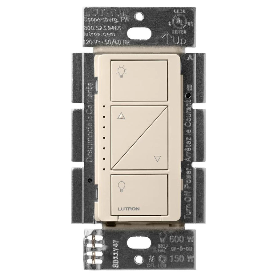 Lutron Caseta Original Smart Dimmer Switch, 150W LED, No Neutral Required, 120V, PD-6WCL-LA, Light Almond