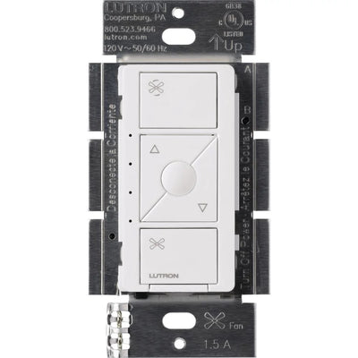 Lutron Caseta Smart Fan Speed Control, 120V, 1.5A, White, PD-FSQN-WH