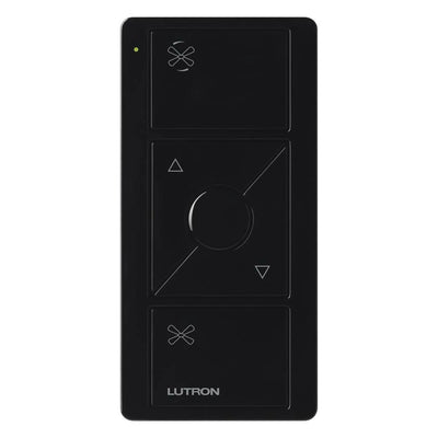 Lutron Pico 3-Button Fan Speed Control Smart Remote, Black, PJ2-3BRL-GBL-F01