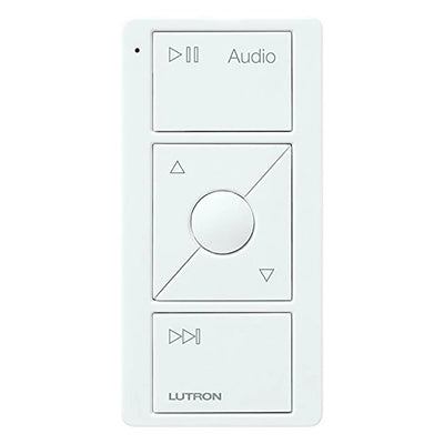 Lutron Pico Smart Remote for Audio, Works with Sonos, with Audio Icons, White, PJ2-3BRL-GWH-A02
