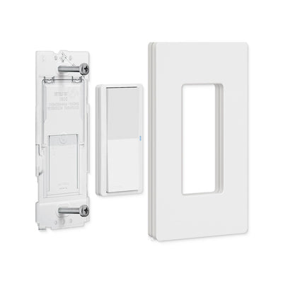 Lutron Pico Paddle Smart Remote, 2-Button, White, PJ2W-P2B-WH