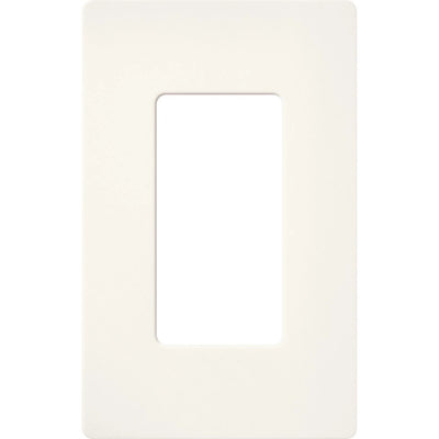 Lutron Claro Satin Wallplate, 1-Gang, Brilliant White, SC-1-BW