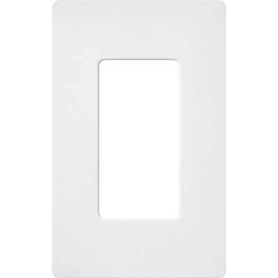 Lutron Claro Wallplate, Single-Gang, Satin Finish, Snow, SC-1-SW