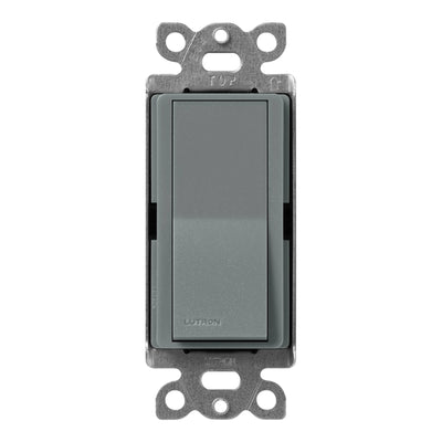 Lutron Claro Single-Pole On/Off Rocker Switch, 15A, Slate, SC-1PS-SL