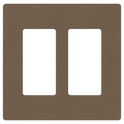 Lutron Claro Satin Wallplate, Two-Gang, Espresso, SC-2-EP