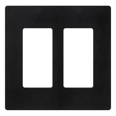 Lutron Claro Satin Wallplate, Two-Gang, Midnight, SC-2-MN