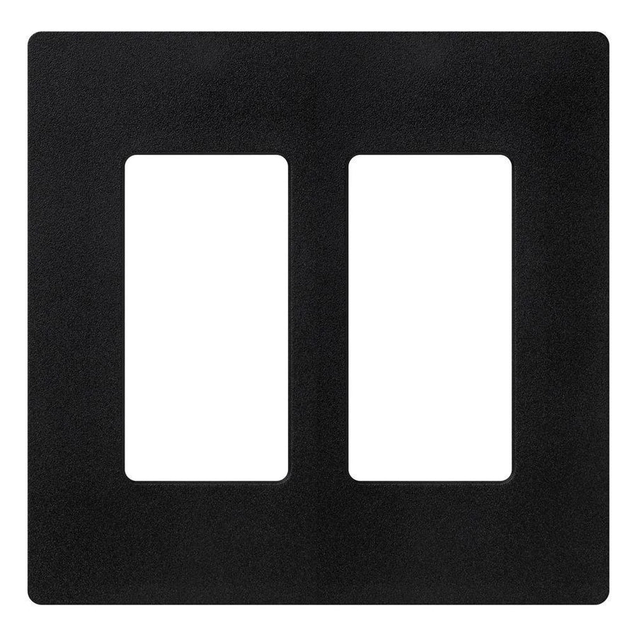 Lutron Claro Satin Wallplate, Two-Gang, Midnight, SC-2-MN