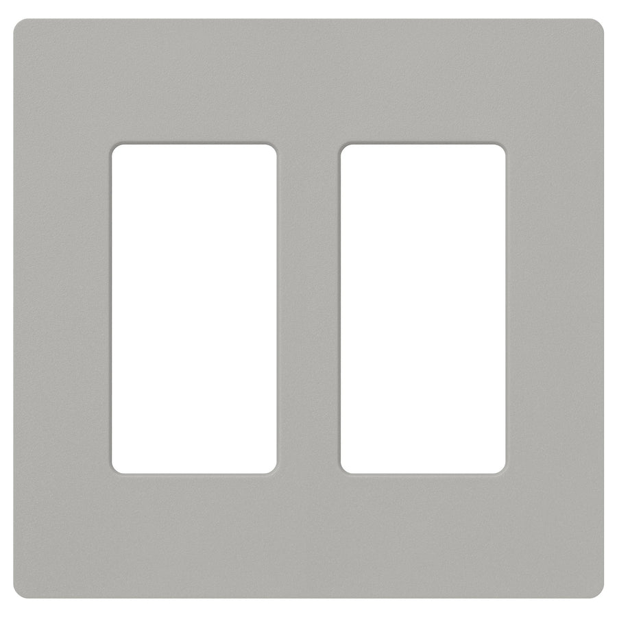 Lutron Claro Satin Wallplate, Two-Gang, Pebble, SC-2-PB