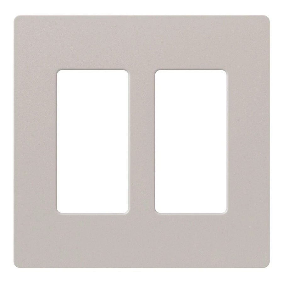 Lutron Claro Wallplate, Two-Gang, Satin Finish, Taupe, SC-2-TP