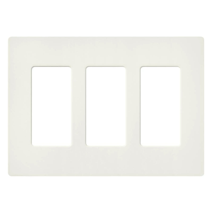 Lutron Claro Wallplate, Three-Gang, Satin Finish, Biscuit, SC-3-BI