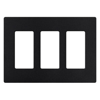Lutron Claro Wallplate, 3-Gang, Satin Finish, Midnight, SC-3-MN
