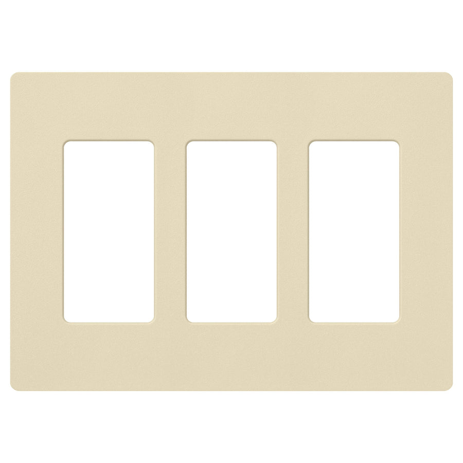 Lutron Claro 3-Gang Wallplate, Satin Finish, Sand, SC-3-SD