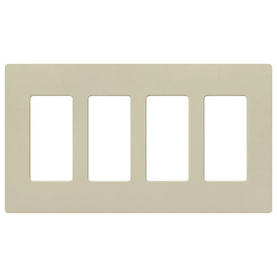 Lutron Claro Wallplate, 4-Gang, Satin Finish, Clay, SC-4-CY