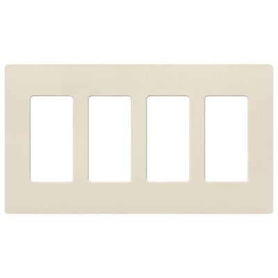 Lutron Claro Wallplate, Four-Gang, Satin Finish, Pumice, SC-4-PM