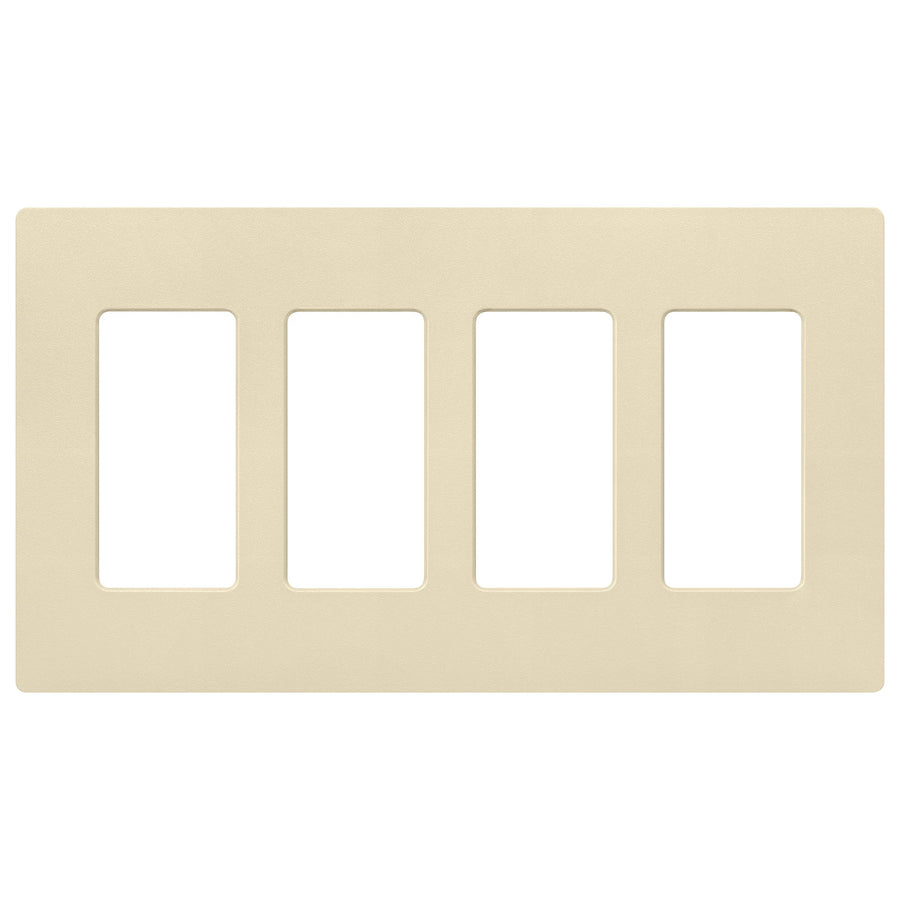 Lutron Claro Wallplate, Four-Gang, Satin Finish, Sand, SC-4-SD