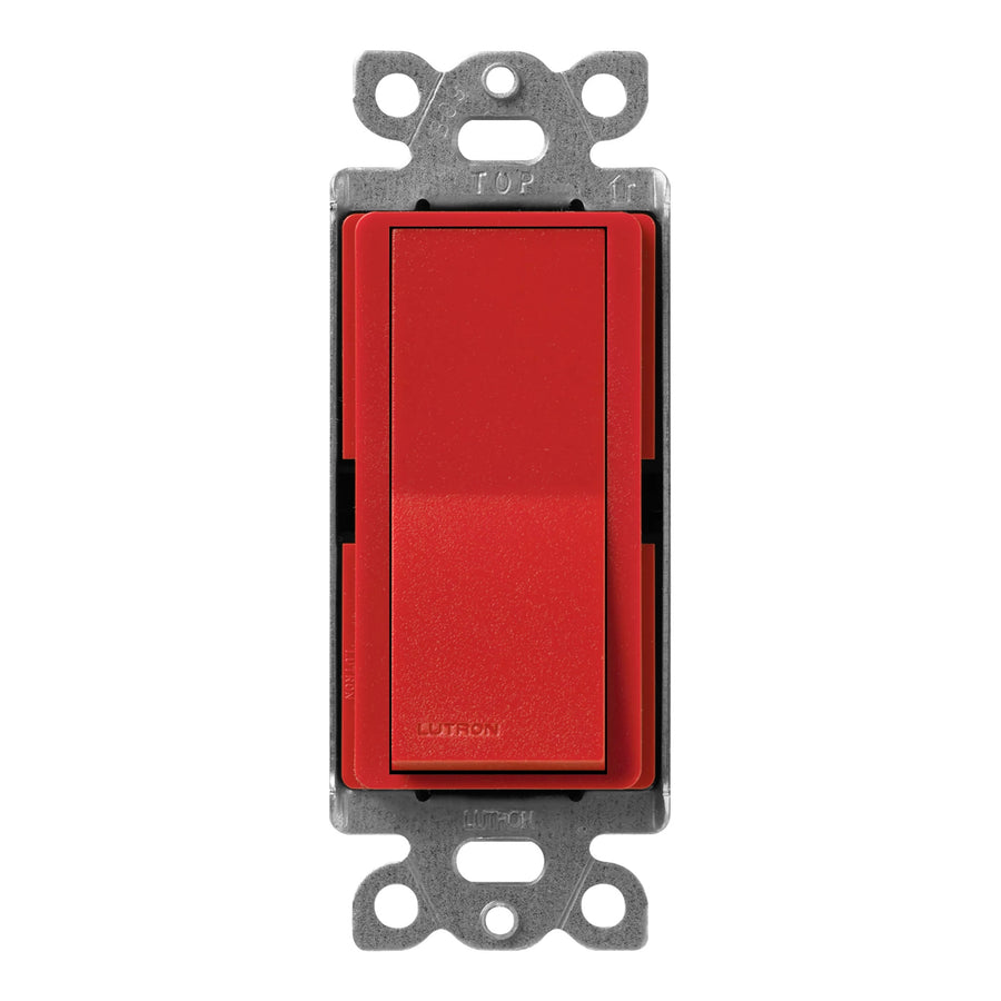 Lutron Claro 4-Way Rocker Switch, 15A, Signal Red, SC-4PS-SR