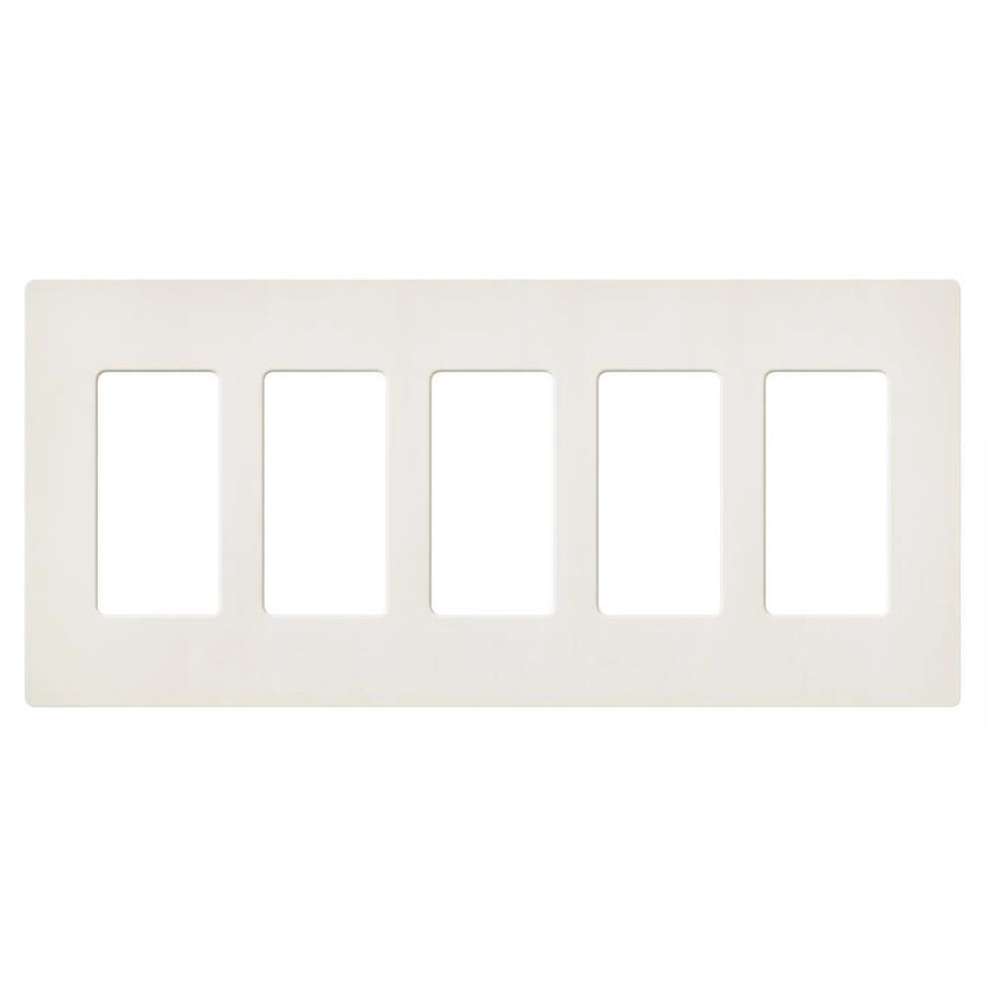 Lutron Claro Wallplate, 5-Gang, Satin Finish, Biscuit, SC-5-BI