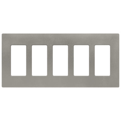 Lutron Claro Wallplate, 5-Gang, Satin Finish, Cobblestone, SC-5-CS