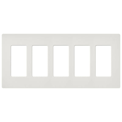 Lutron Claro Wallplate, 5-Gang, Satin Finish, Lunar Gray, SC-5-LG