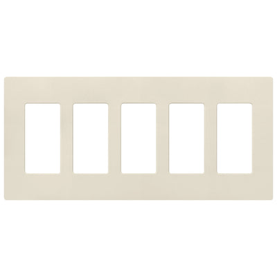Lutron Claro Wallplate, 5-Gang, Satin Finish, Pumice, SC-5-PM