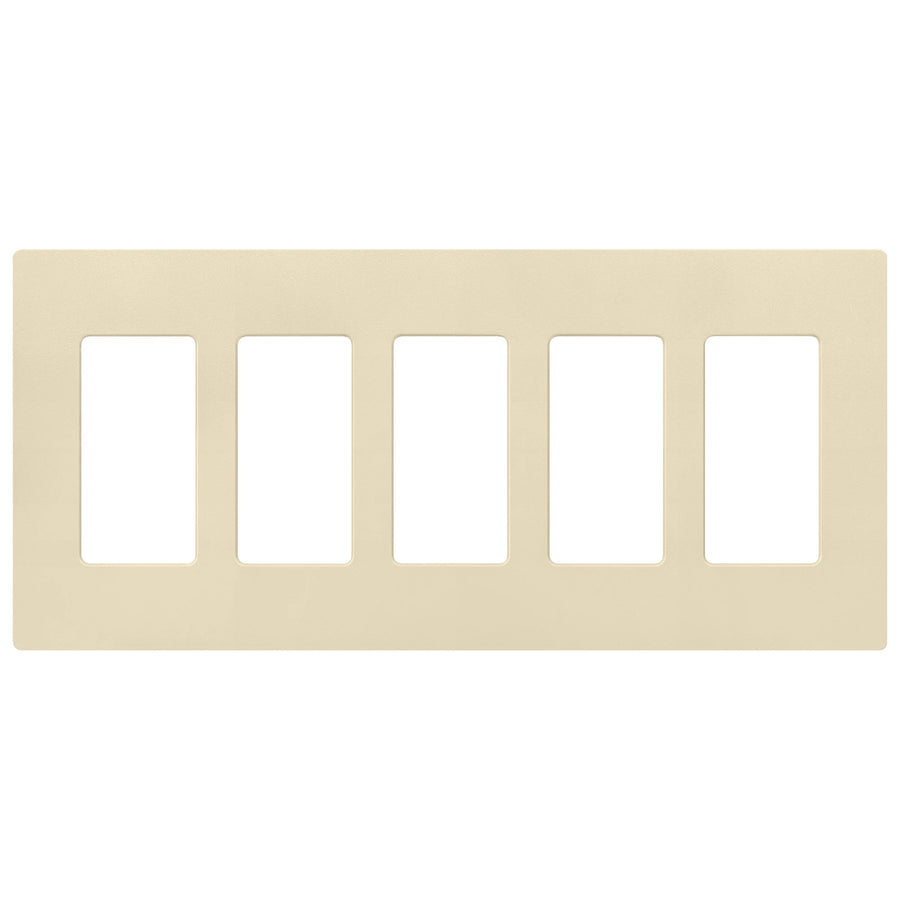 Lutron Claro Wallplate, 5-Gang, Satin Finish, Sand, SC-5-SD