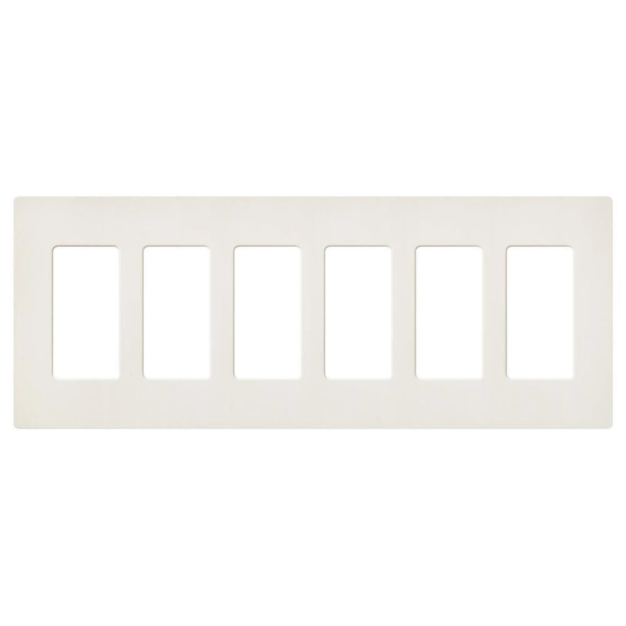Lutron Claro Wallplate, 6-Gang, Satin Finish, Biscuit, SC-6-BI